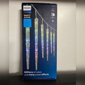 Philips 12ct ChromaBright LED App Controlled Molded Icicle with RGB LED's